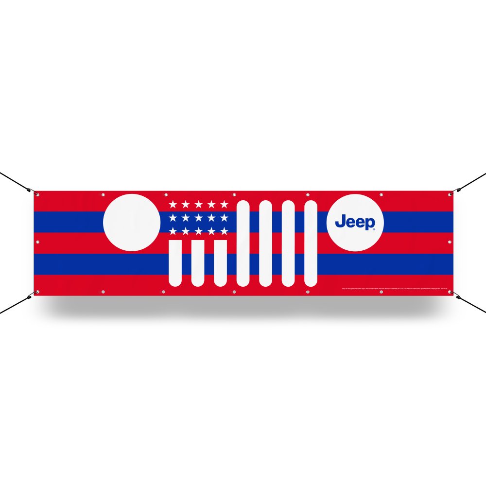 Banner - Jeep® Flag Grille - RWB - Speedlogix