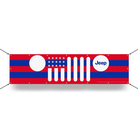 Banner - Jeep® Flag Grille - RWB - Speedlogix