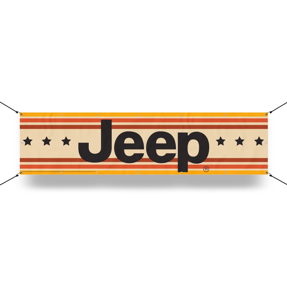 Banner - Jeep® Vintage Stripes with Stars - Speedlogix