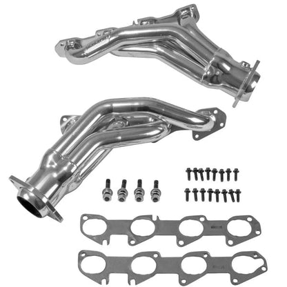 BBK Polished Silver Ceramic 1 - 7/8" Shorty Headers 2005 - 2010 Challenger/Charger 6.1L - Speedlogix
