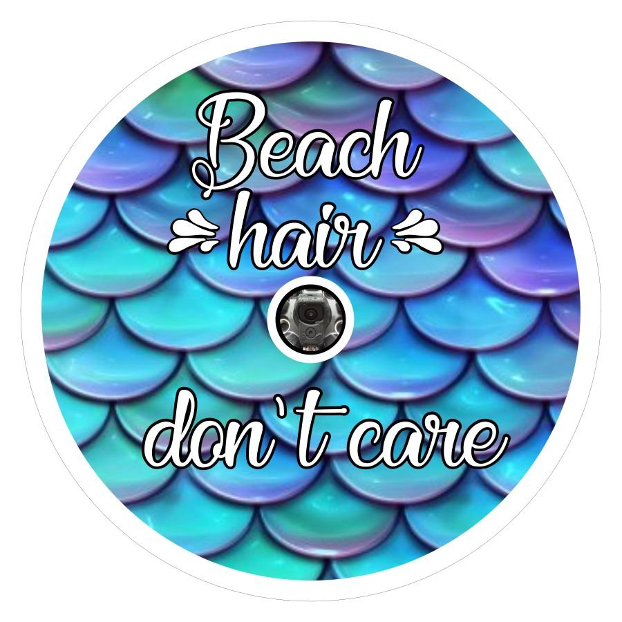 Beach Hair, Don't Care On Mermaid Tail Scales Bronco Spare Tire Cover - Speedlogix