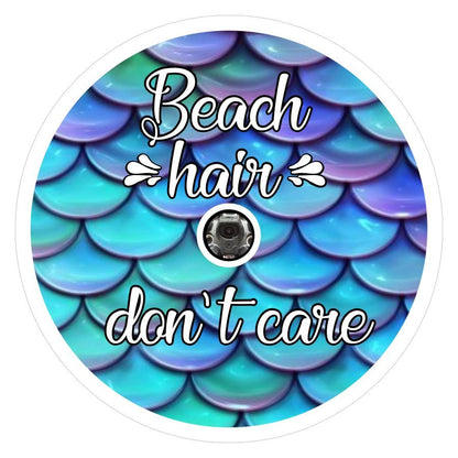 Beach Hair, Don't Care On Mermaid Tail Scales Bronco Spare Tire Cover - Speedlogix
