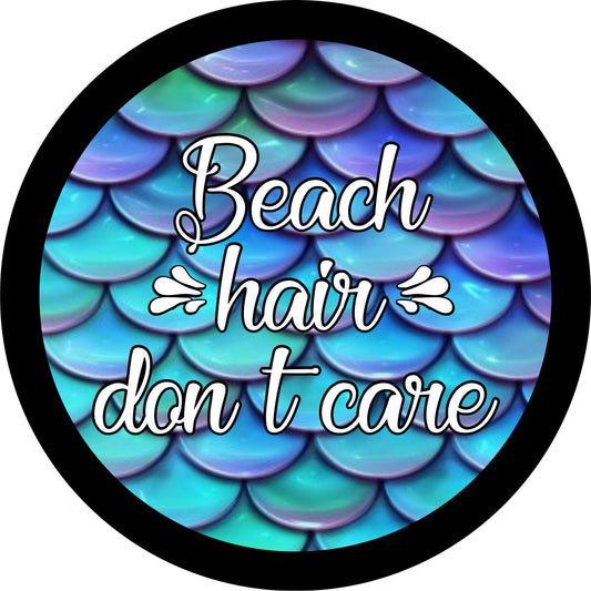 Beach Hair, Don't Care On Mermaid Tail Scales Bronco Spare Tire Cover - Speedlogix