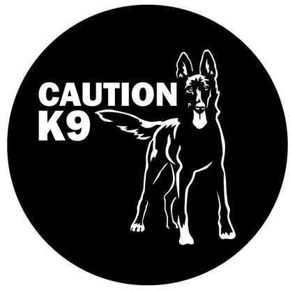 Belgian Malinois - Caution K9 Bronco Spare Tire Cover - Speedlogix