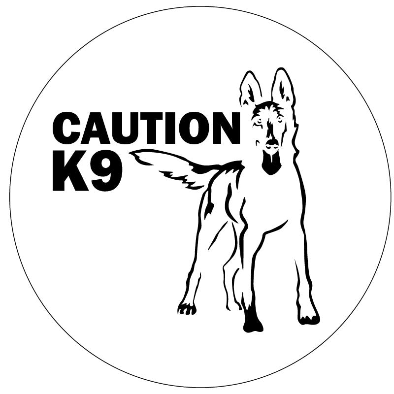 Belgian Malinois - Caution K9 Bronco Spare Tire Cover - Speedlogix