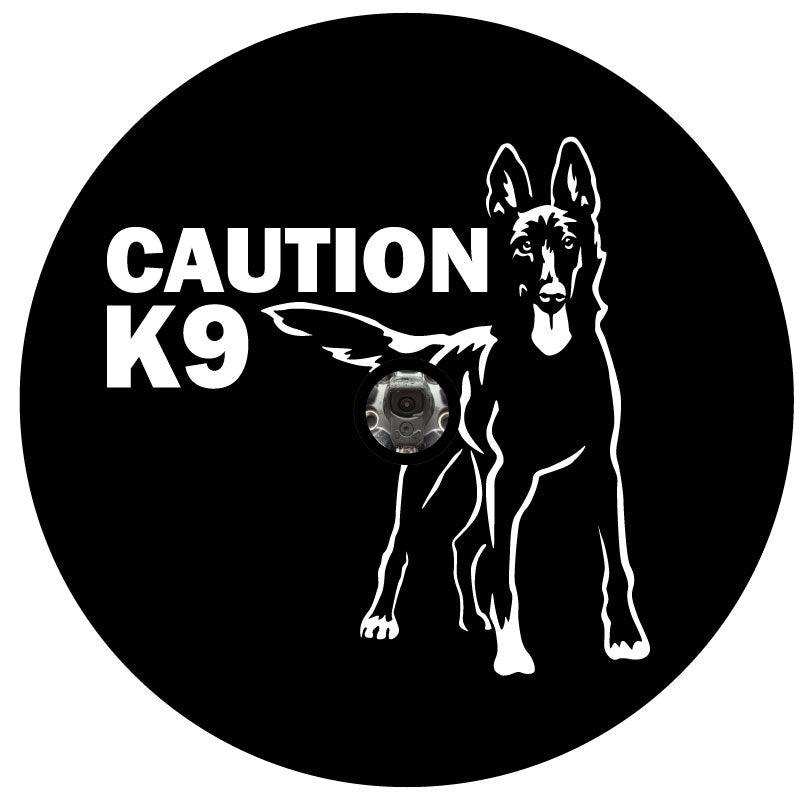 Belgian Malinois - Caution K9 Bronco Spare Tire Cover - Speedlogix