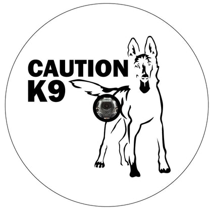 Belgian Malinois - Caution K9 Bronco Spare Tire Cover - Speedlogix