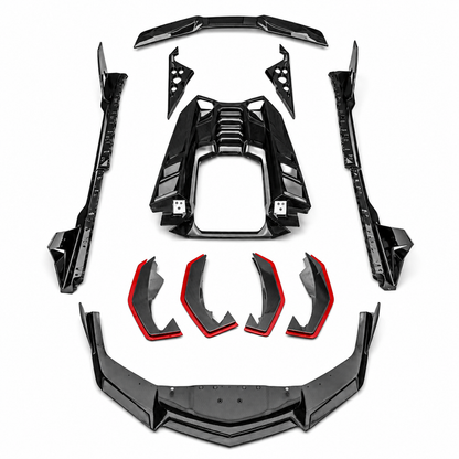 Aggressive LED Style Dry Carbon Fiber Body Kit for Lamborghini Revuelto