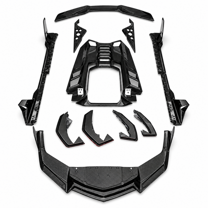 Aggressive LED Style Dry Carbon Fiber Body Kit for Lamborghini Revuelto