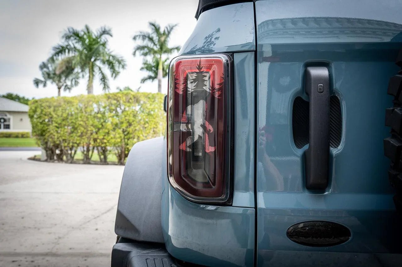 Bigfoot aka Sasquatch in the Woods Tail Light Overlays - 2021+ Bronco - Speedlogix