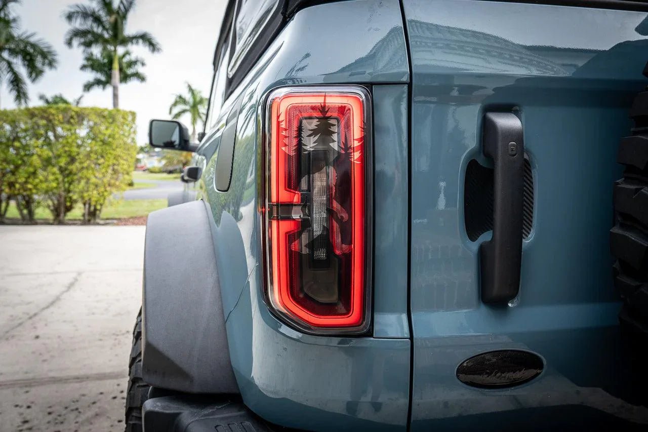 Bigfoot aka Sasquatch in the Woods Tail Light Overlays - 2021+ Bronco - Speedlogix