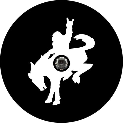 Bigfoot Sasquatch Riding a Bronco Spare Tire Cover for Jeep, Bronco, RV, Camper, Trailer, & More - Speedlogix