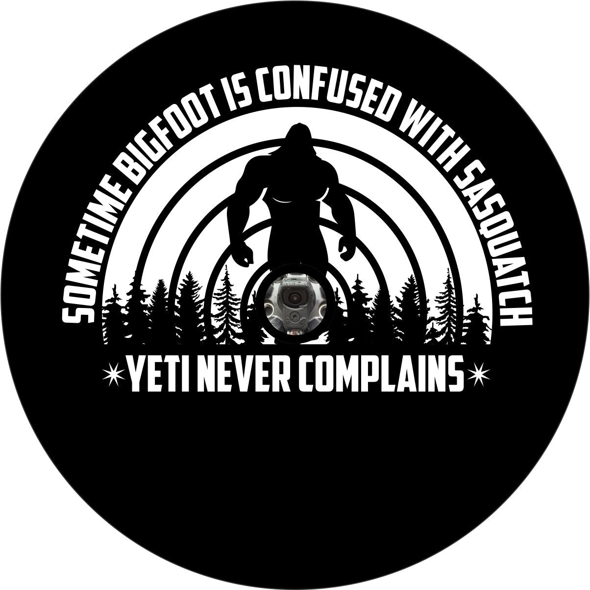 Bigfoot Sasquatch Yeti Funny Bronco Spare Tire Cover - Speedlogix