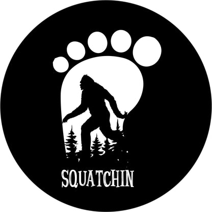 Bigfoot Squatchin Footprint Bronco Spare Tire Cover - Speedlogix
