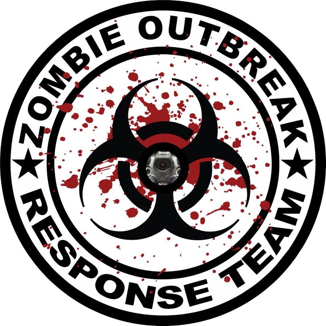 Bio - Hazard & Blood - Zombie Outbreak Response Team Bronco Spare Tire Cover - Speedlogix