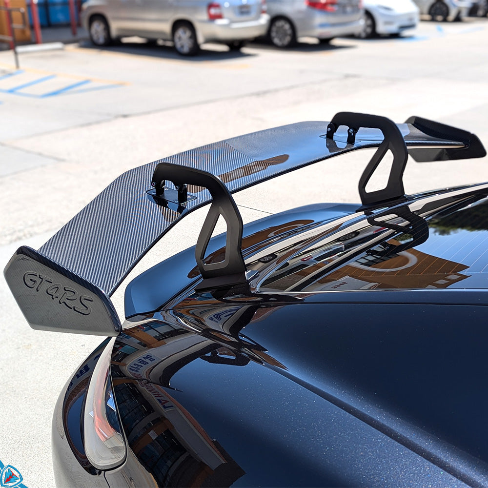 2017-2025 Porsche 718 Boxster & Cayman (982) GT4 RS Style Dry Carbon Fiber Swan Neck Wing | FYBR Aerodynamics