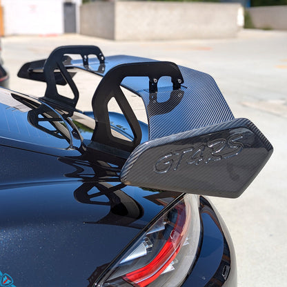 2017-2025 Porsche 718 Boxster & Cayman (982) GT4 RS Style Dry Carbon Fiber Swan Neck Wing | FYBR Aerodynamics