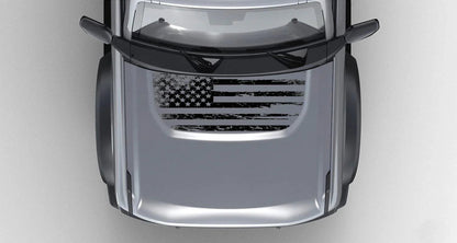 Stealth Clear American Flag Hood Overlay - 2021+ Bronco