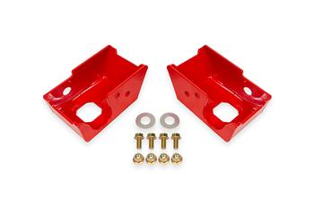 BMR Red Rear Shock Mount Skid Plates 2021 - 2025 Bronco - Speedlogix