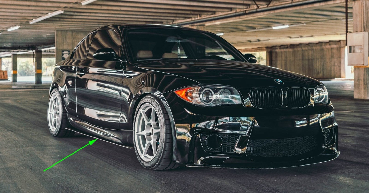 BMW 128i / 135i (2007-2013) Carbon Fiber Side Skirt Extensions