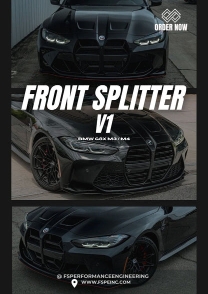 BMW M3 (G80/G81) & M4 (G82/G83) (2021-2026) Front Splitter V1