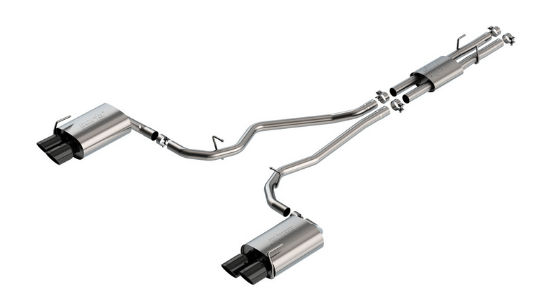 Borla ATAK Cat - Back Exhaust, Black Tips 2020 - 2023 Explorer ST - Speedlogix