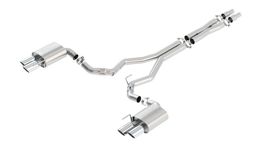 Borla ATAK Cat - Back Exhaust, Polished Tips 2018 - 2023 Mustang 5.0L - Speedlogix