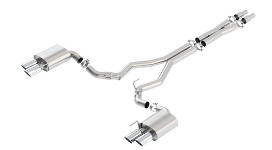 Borla ATAK Cat - Back Exhaust, Polished Tips 2018 - 2023 Mustang 5.0L - Speedlogix