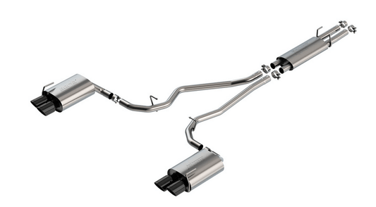 Borla S - TYPE Cat - Back Exhaust, Black Tips 2020 - 2023 Explorer ST - Speedlogix
