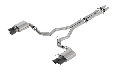 Borla S - TYPE Cat - Back Exhaust, Black Tips, Valved 2018 - 2023 Mustang 5.0L - Speedlogix