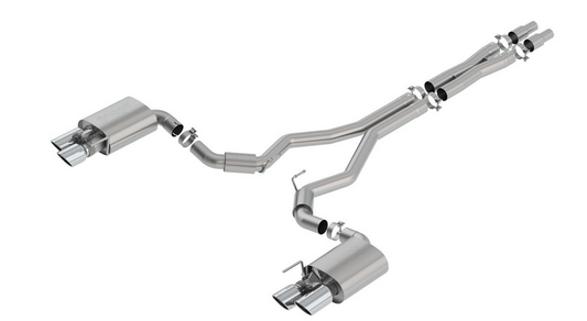 Borla S - TYPE Cat - Back Exhaust, Polished Tips, Valved 2018 - 2023 Mustang 5.0L - Speedlogix