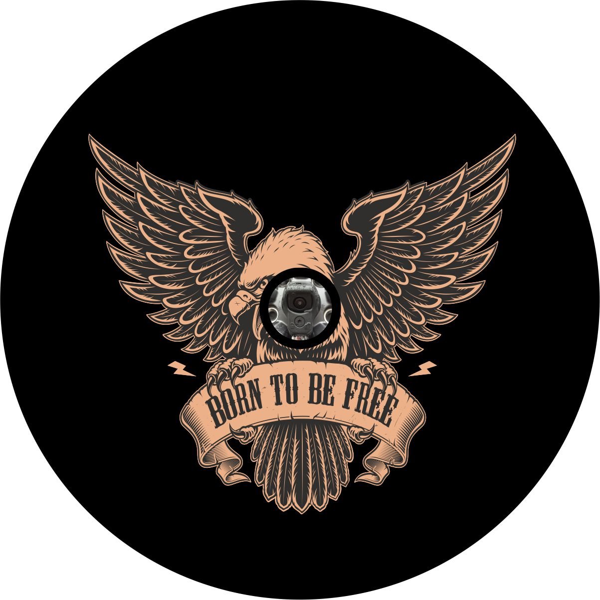 Born To Be Free Fierce American Eagle Bronco Spare Tire Cover - Speedlogix