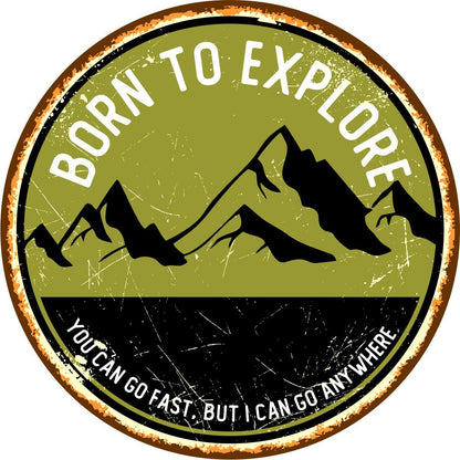Born to Explore Mountains Bronco Spare Tire Cover - Speedlogix