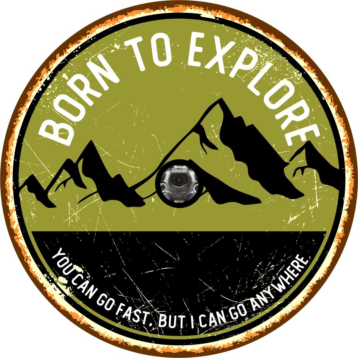 Born to Explore Mountains Bronco Spare Tire Cover - Speedlogix