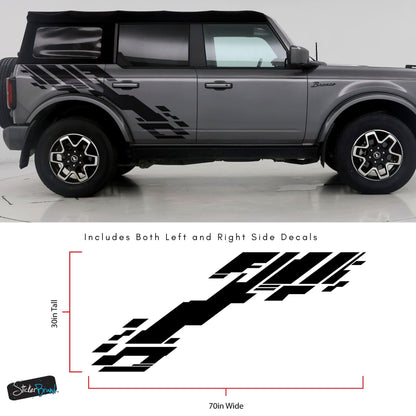 Bronco Digital Glitching Stripes Decal. 6838 - Speedlogix