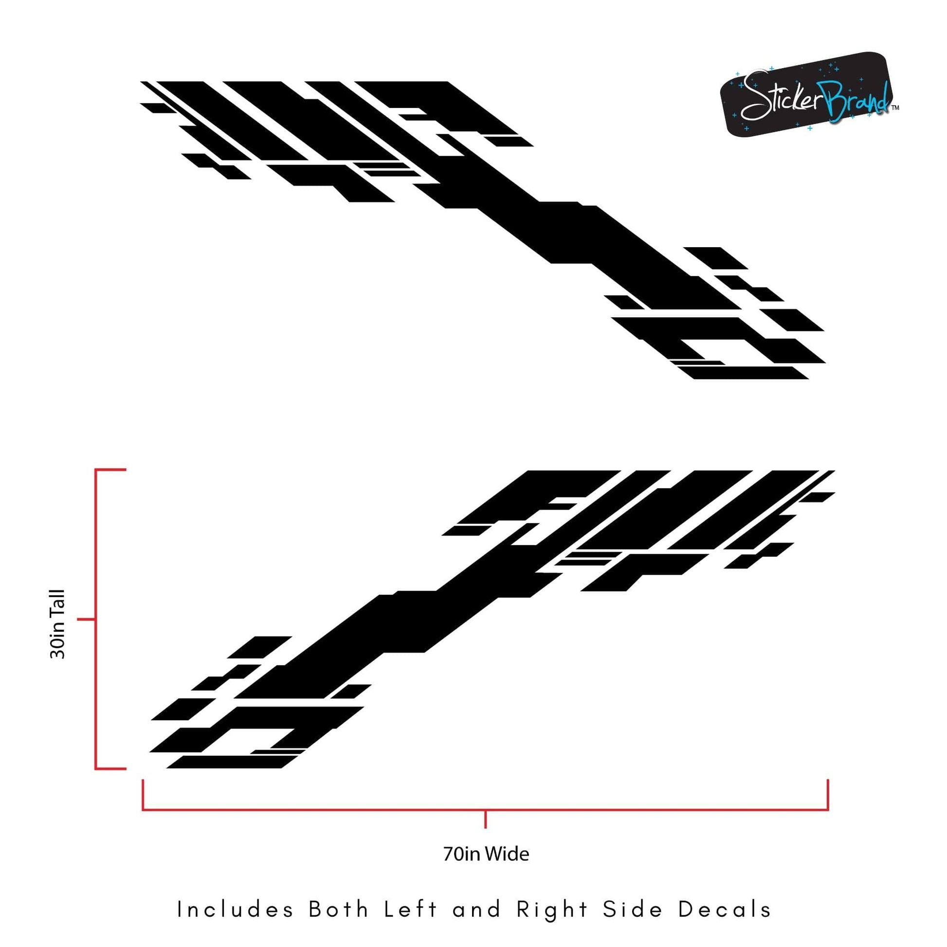 Bronco Digital Glitching Stripes Decal. 6838 - Speedlogix