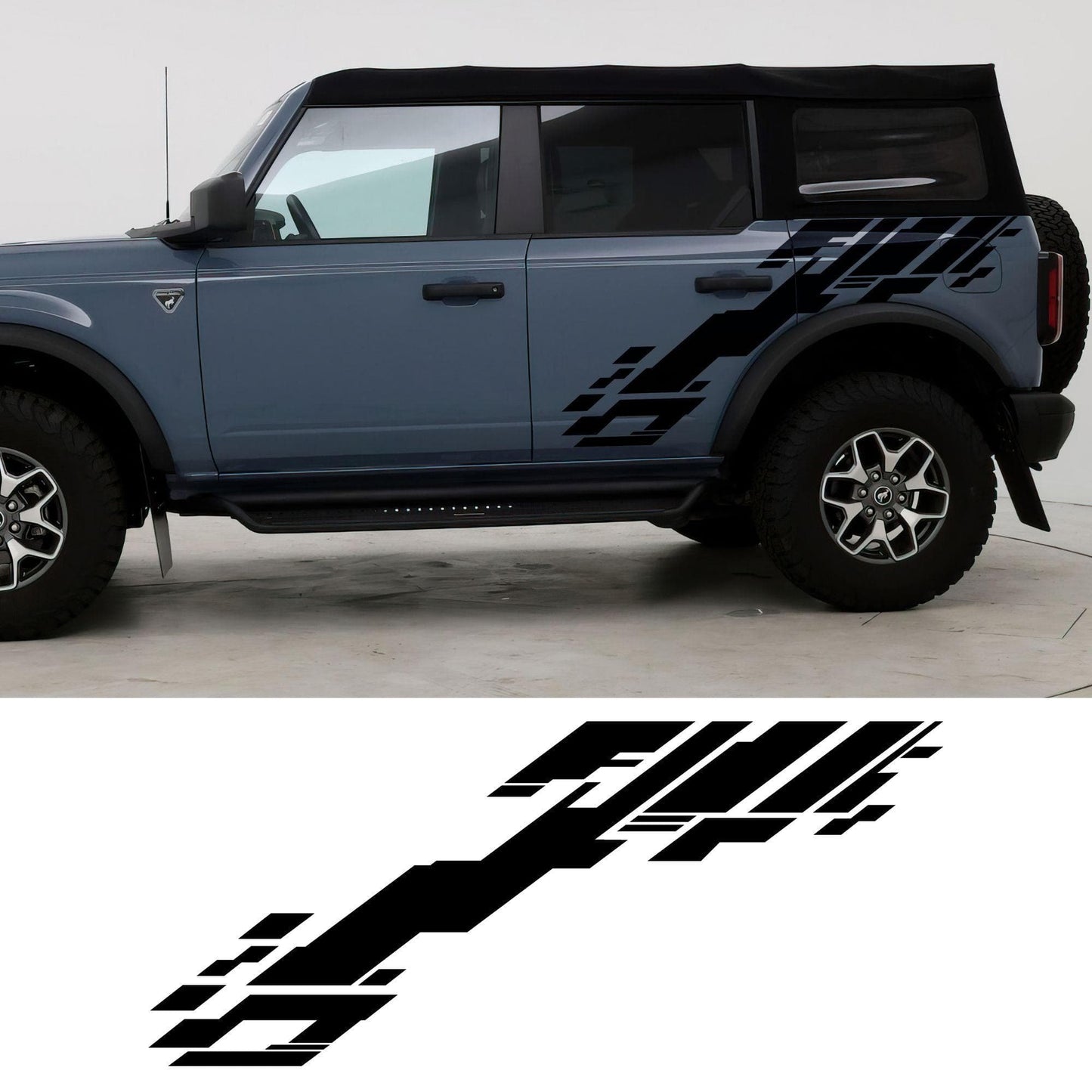 Bronco Digital Glitching Stripes Decal. 6838 - Speedlogix