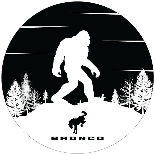 Bronco Horse Logo & Sasquatch Bronco Spare Tire Cover - Speedlogix