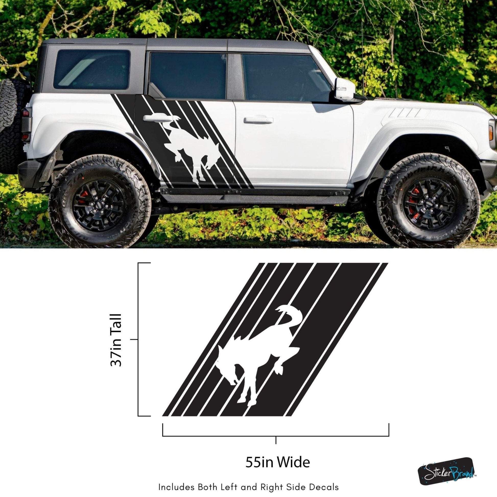 Bronco Horse Side Panel Car Graphic Sticker. 6952 - Speedlogix