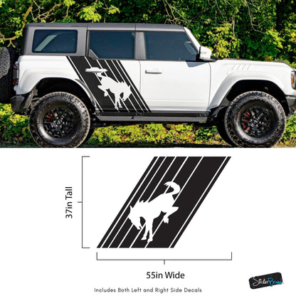 Bronco Horse Side Panel Car Graphic Sticker. 6952 - Speedlogix