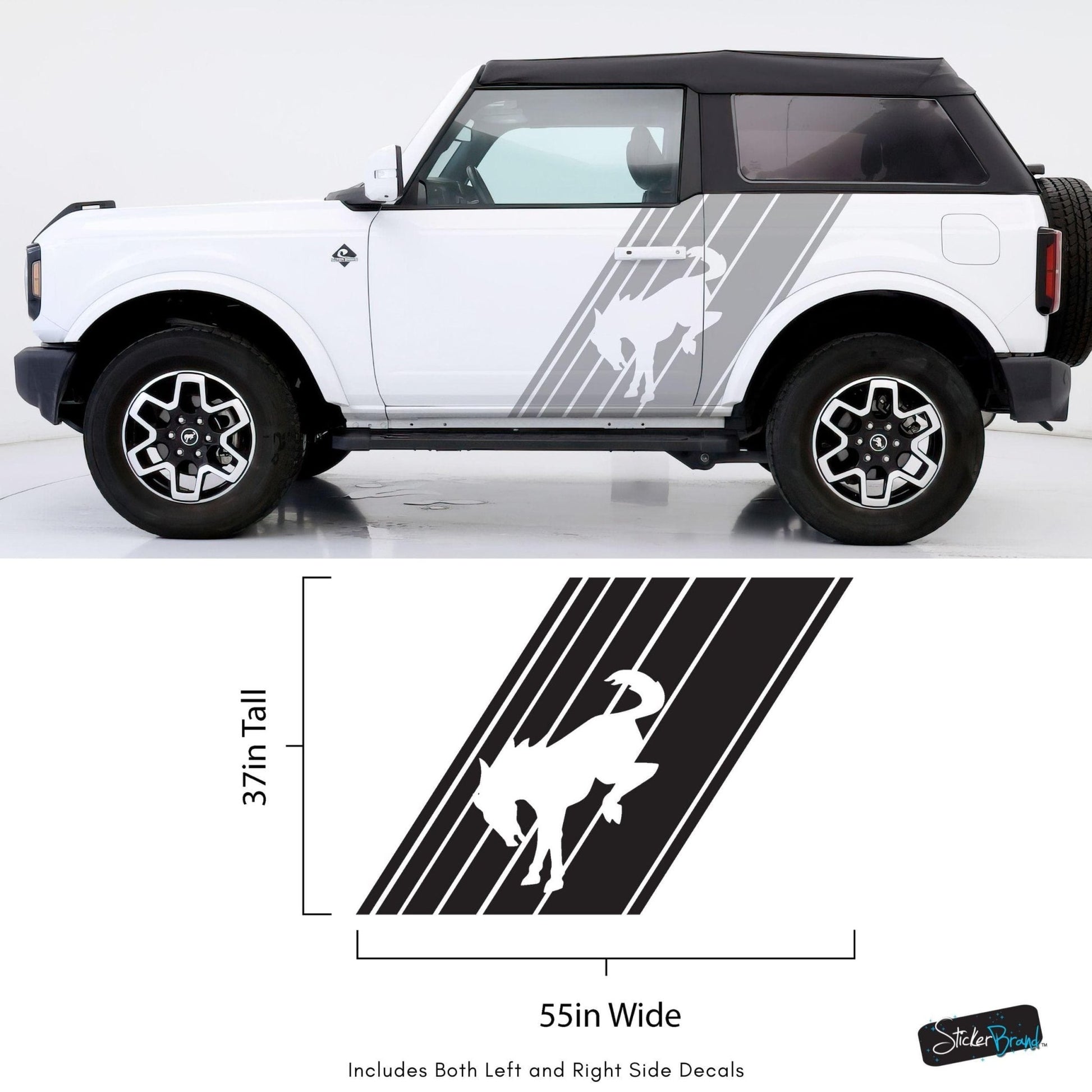 Bronco Horse Side Panel Car Graphic Sticker. 6952 - Speedlogix