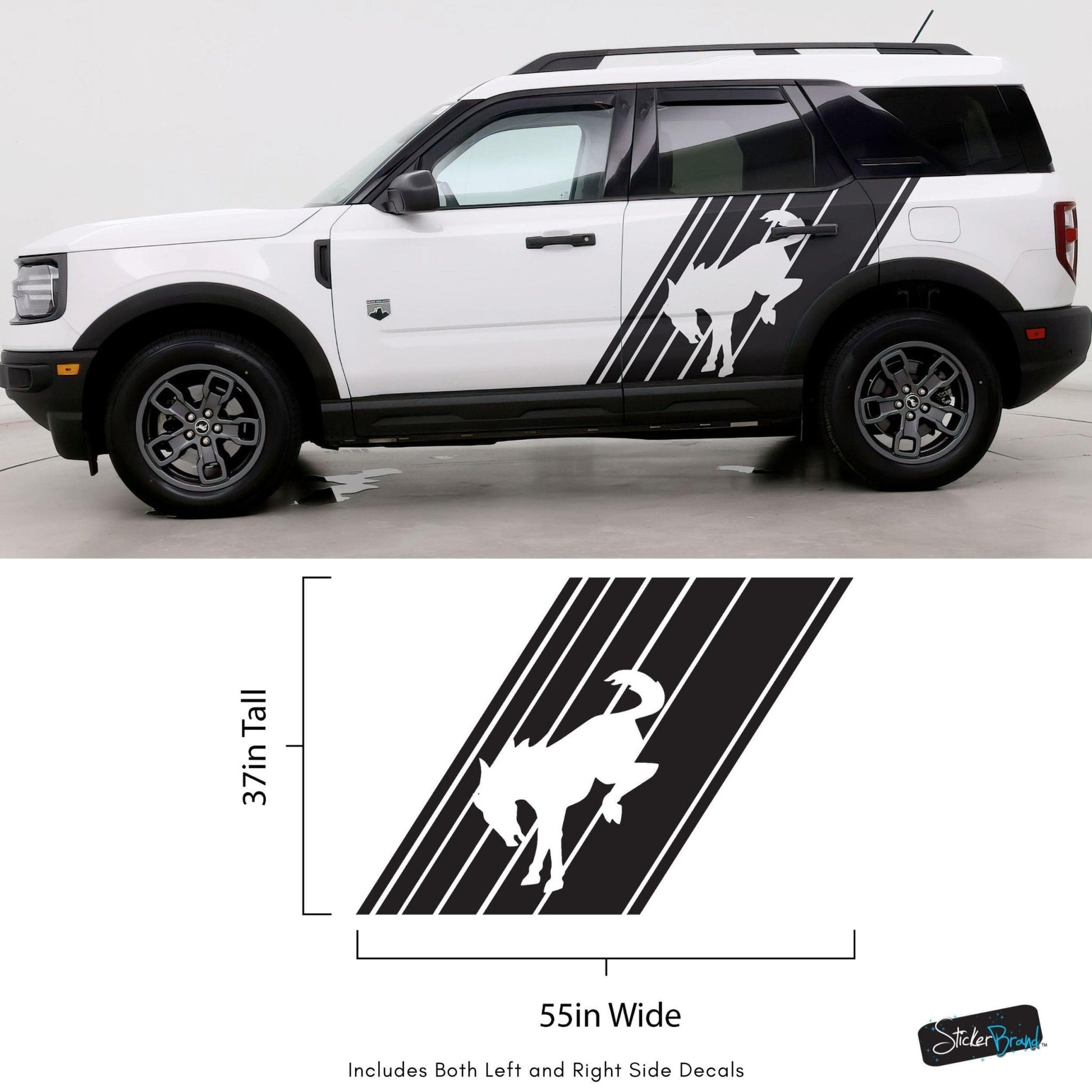 Bronco Horse Side Panel Car Graphic Sticker. 6952 - Speedlogix