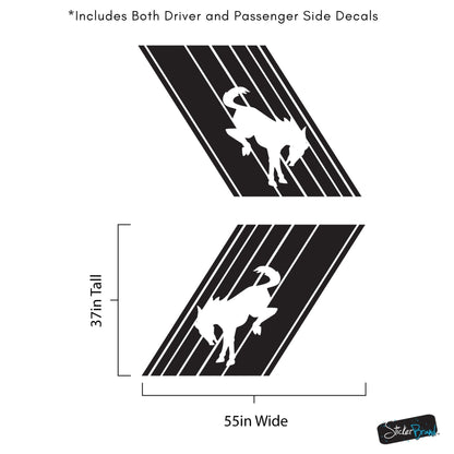 Bronco Horse Side Panel Car Graphic Sticker. 6952 - Speedlogix