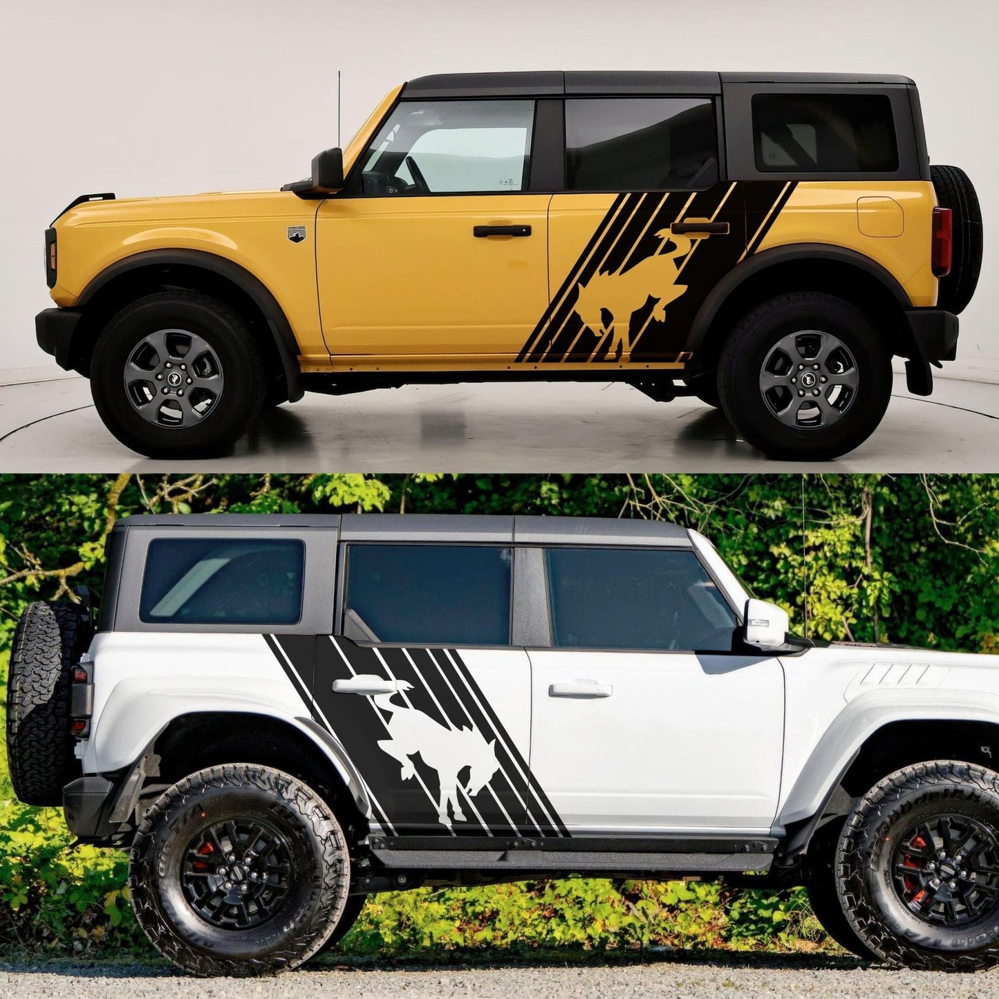 Bronco Horse Side Panel Car Graphic Sticker. 6952 - Speedlogix