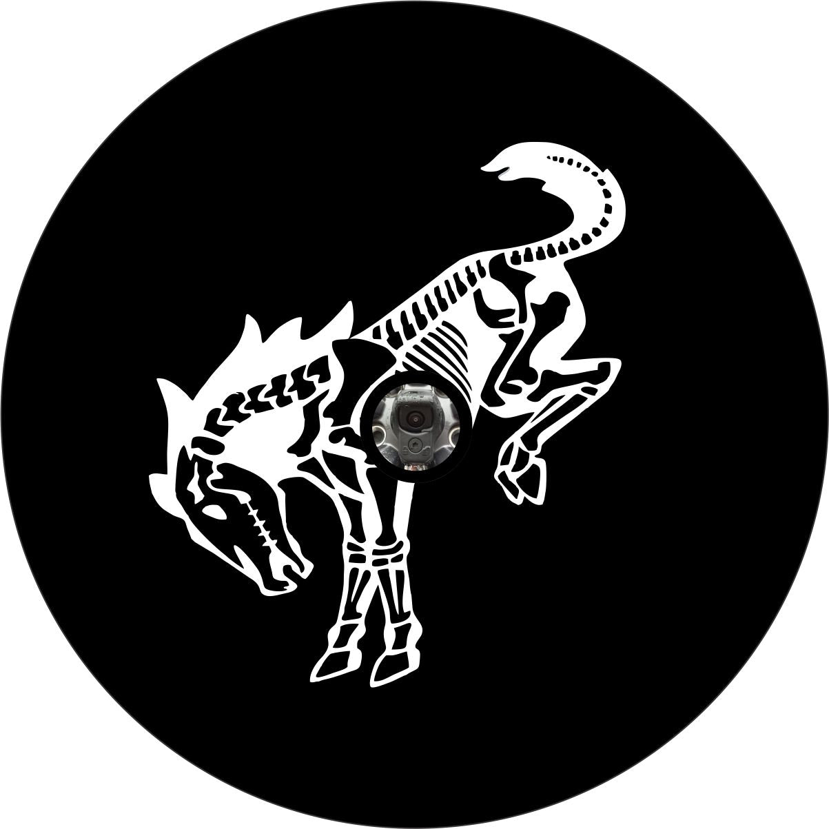Bronco Horse Skeleton Bronco Spare Tire Cover - Speedlogix