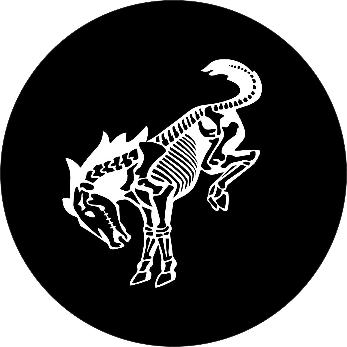 Bronco Horse Skeleton Bronco Spare Tire Cover - Speedlogix