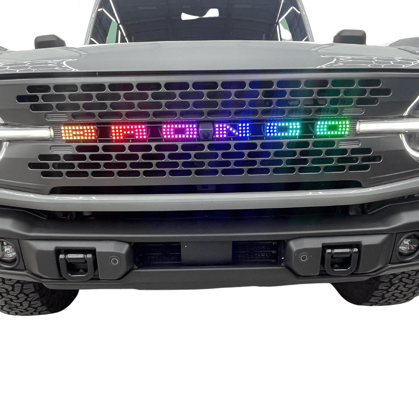 Bronco LED Emblem Letters (Multicolor Flow) - Speedlogix