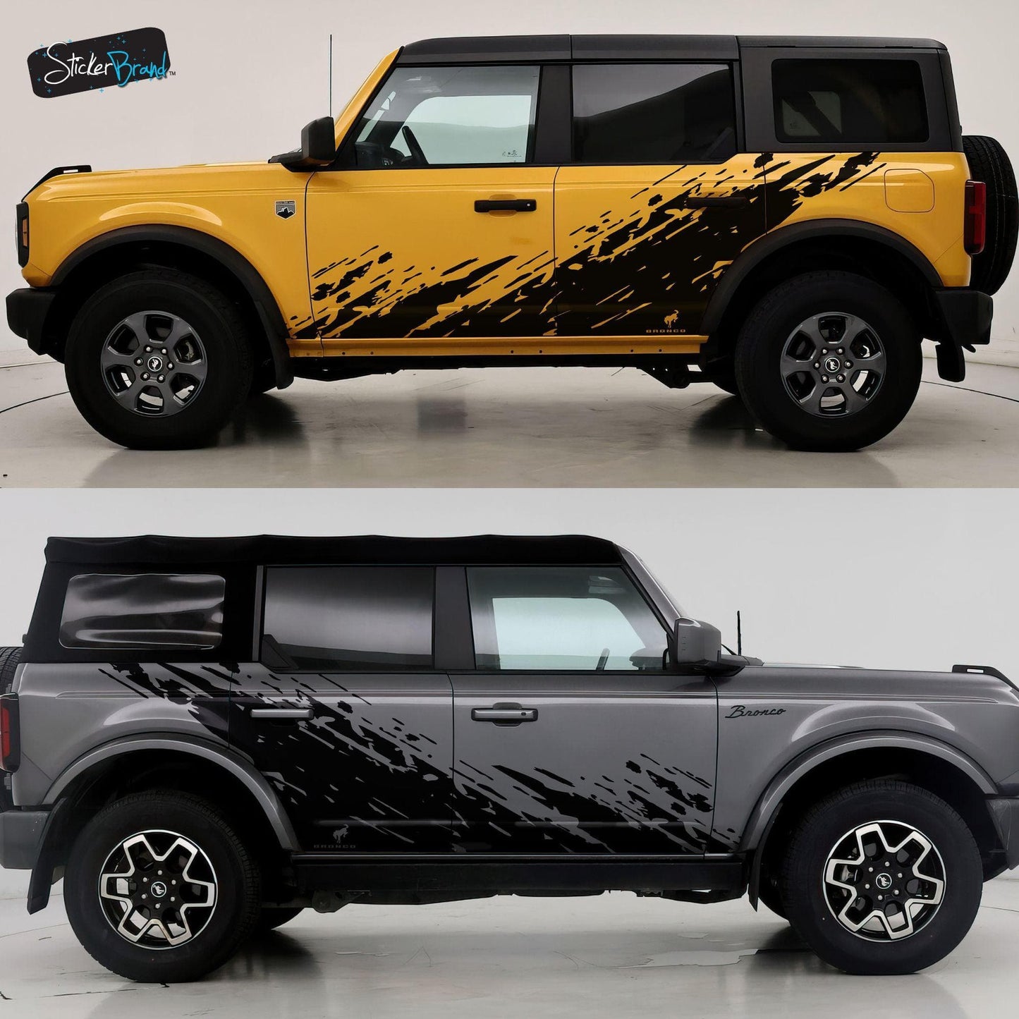 Bronco Mud Splash Side Rocker Panel Car Graphic Sticker. 6896 - Speedlogix