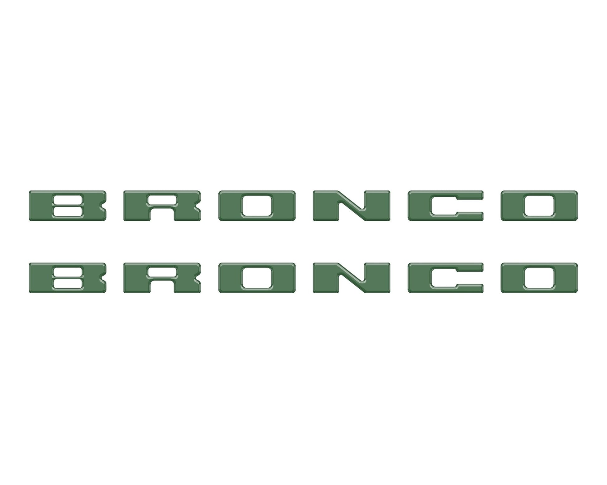 Bronco Running Board Letter Inserts/Overlays Fits 2021 - 2026 Ford Bronco - Speedlogix