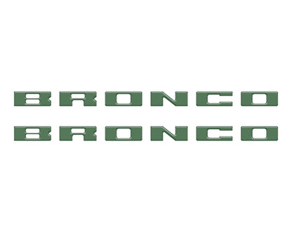 Bronco Running Board Letter Inserts/Overlays Fits 2021 - 2026 Ford Bronco - Speedlogix